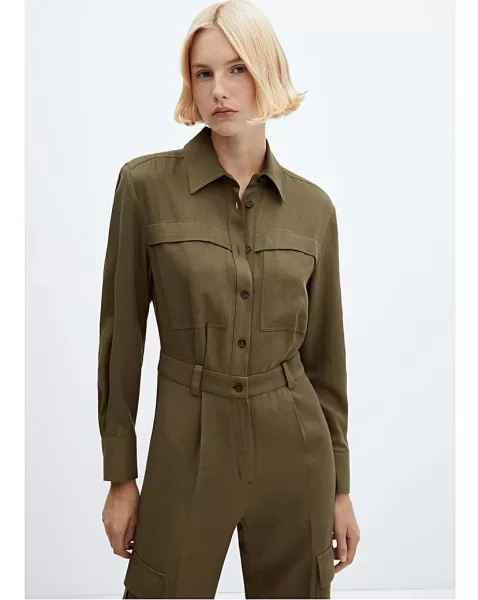 Mango Mango Berlina One Piece Suit Khaki Female L WG16503