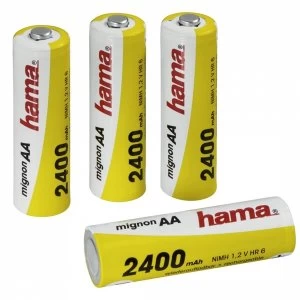 Hama Ready4Power NiMH Rechargeable Batteries 4x AA (Mignon - HR 6) 2400 mAh