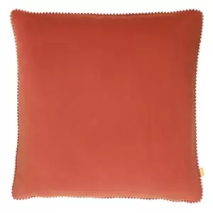 Cosmo Velvet Cushion Brick, Brick / 45 x 45cm / Polyester Filled