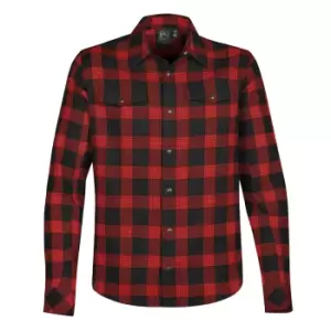 Stormtech Mens Logan Snap Front Shirt (XL) (Black/Red Plaid)