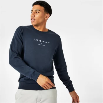 Jack Wills Cruxton Graphic Logo Sweatshirt - Navy