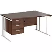 Dams International Wave Desk MCM14WRP3WHW 1,400 x 725 x 800 - 990 mm