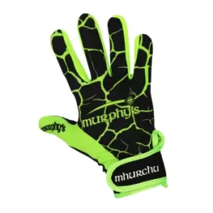 Murphys Unisex Adult Crackle Effect Gaelic Gloves (M) (Black/Lime Green)