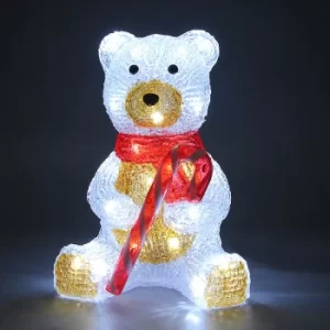 LED Christmas Figure Sitting Teddy Acryl