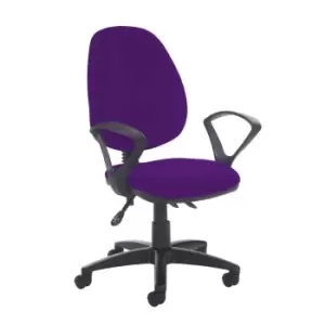 Dams MTO Jota High Back Asynchro Operators Chair with Fixed Arms - Blizzard Grey