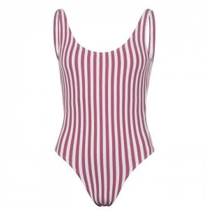 Jack Wills Hollybank Print Swimsuit - Berry