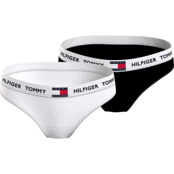 Tommy Hilfiger 2pk 85 Flag Brief Junior - White/Black 0WS