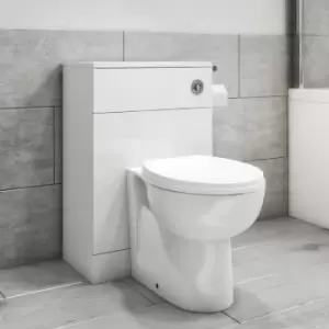 500mm White Back to Wall Toilet Unit Only - Classic