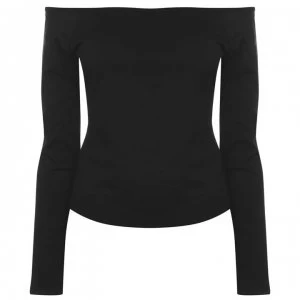 NA-KD Off Shoulder Top - Black