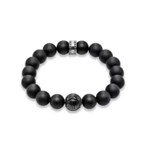 THOMAS SABO Matte Obsidian Bead Bracelet