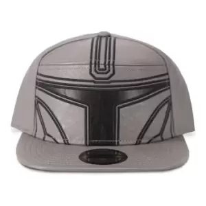 STAR WARS The Mandalorian Bounty Hunter Helmet Novelty Cap, Grey/Black (NH837124STW)