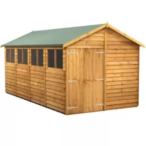 Power 16x8 Overlap Apex Double Door Shed