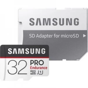 Samsung Pro Endurance microSDHC card 32GB Class 10, UHS-I incl. SD adapter, 4K video support, suitable for long-term data storage