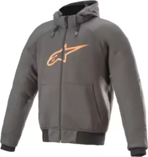 Alpinestars Chrome Sport Motorcycle Hoodie, grey-orange, Size S, grey-orange, Size S