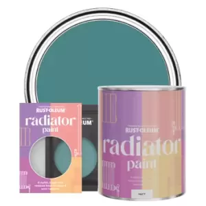 Rust-Oleum Radiator Paint, Matt Finish - Peacock Suit - 750ml