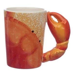 Crab Claw Shaped Handle Ceramic Mug