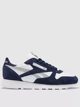 Reebok Classic Leather - Navy/Grey, Navy/Grey, Size 9, Men