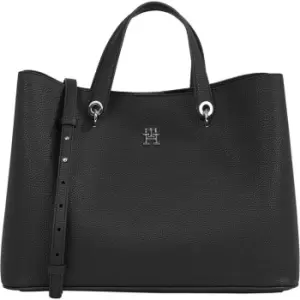 Tommy Hilfiger Th Emblem Satchel - Black