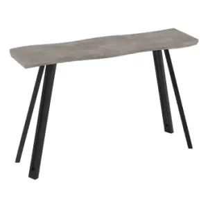 Seconique Quebec Wave Edge Console Table - Concrete Effect