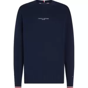 Tommy Hilfiger Hilfiger Embro Crew Neck - Blue