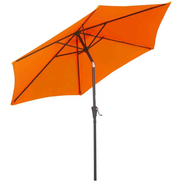 Outsunny 2.7m Parasol Sun Shade w/Tilt Crank - Orange