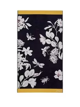 Joules Floral Beasts Towel Range In Navy