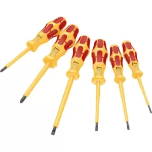 Wera 6 Piece 1060 I/1065 I/6 Kraftform VDE Screwdriver Set