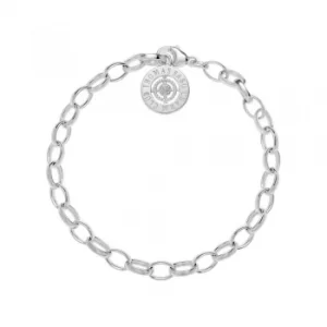 THOMAS SABO Silver Diamond Oval Belcher Bracelet DCX0001-725-14-19.5cm