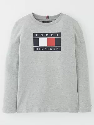 Tommy Hilfiger Global Stripe Flag Tee L/S - White