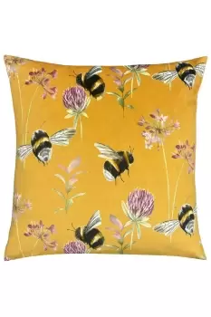 Country Bee Garden Hand-Painted Printed Cushion