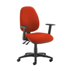 Dams MTO Jota High Back Operator Chair with Adjustable Arms - Lombok Green