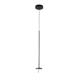 Invisible LED Ceiling Pendant Matt Black Phase Cut Dimming 765lm 2700K