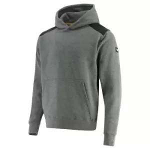 Caterpillar Mens Essentials Hooded Sweatshirt (L) (Dark Heather Grey)