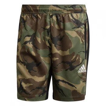 adidas AEROREADY Designed to Move Sport Camo-Print Shorts - Orbit Green / White