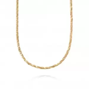 Vita Weaved Chain 18ct Gold Plated Necklace AN05_GP