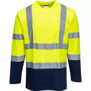 Portwest S280 Hi Vis Two Tone Shirt Yellow / Navy 3XL