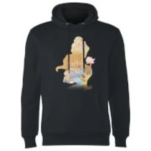 Disney Princess Filled Silhouette Belle Hoodie - Black