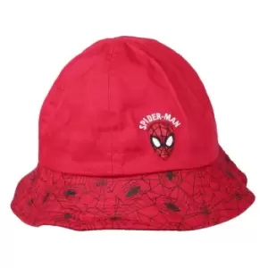 Spider-Man Childrens/Kids Embroidered Bucket Hat (One Size) (Red)