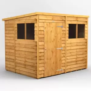 8x6 Power Overlap Pent Garden Shed