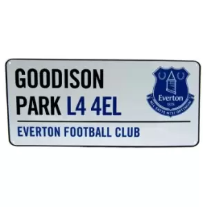 Everton FC Official Street Sign (One Size) (White) - White