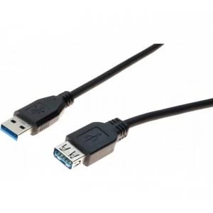 1.8m USB 3.0 A Extension Black Cable