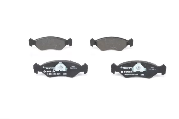 Bosch Brake pad set FORD 0 986 492 020 E190R011075847,1465126,5025048 5025929,6162190,6188427,6203650,91FX2K021AA,91FX2K021AB,YS6J2K021AA,YS6J2K021AB