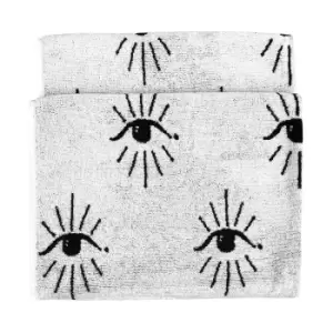 Theia Abstract Eye Bath Towel Ivory