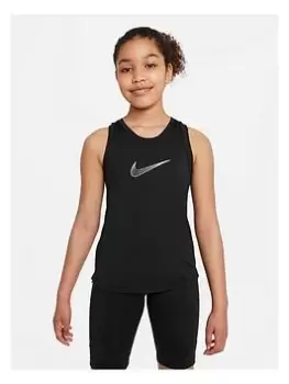 Nike Girls Nike Dri-fit One Tank Gx, Black/White Size XL Women