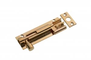 Wickes Necked Barrel Bolt - Brass 76mm