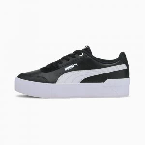 PUMA Carina Lift Womens Trainers, Black/White Size 7 Shoes