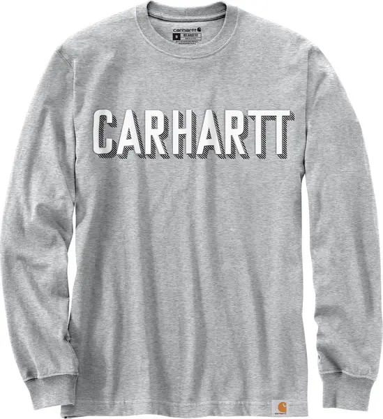 Carhartt Workwear Logo Longsleeve Shirt, grey, Size S