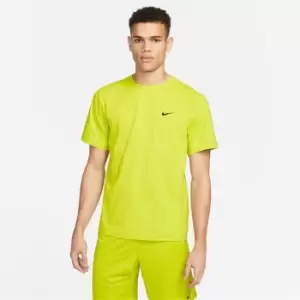 Nike Dri-FIT UV Hyverse Mens Short-Sleeve Fitness Top - Yellow