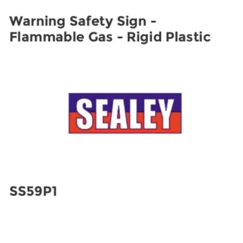 Warning Safety Sign - Flammable Gas - Rigid Plastic