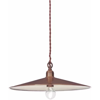 Ideal Lux Lighting - Ideal Lux Cantina - 1 Light Large Dome Ceiling Pendant Copper, E27